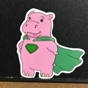 CARTOON HIPPO STICKER